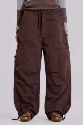 Pantalon cargo « Parachute » marron