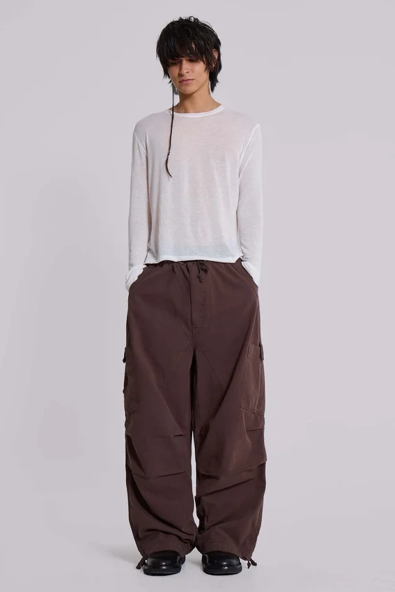 Pantalon cargo « Parachute » marron