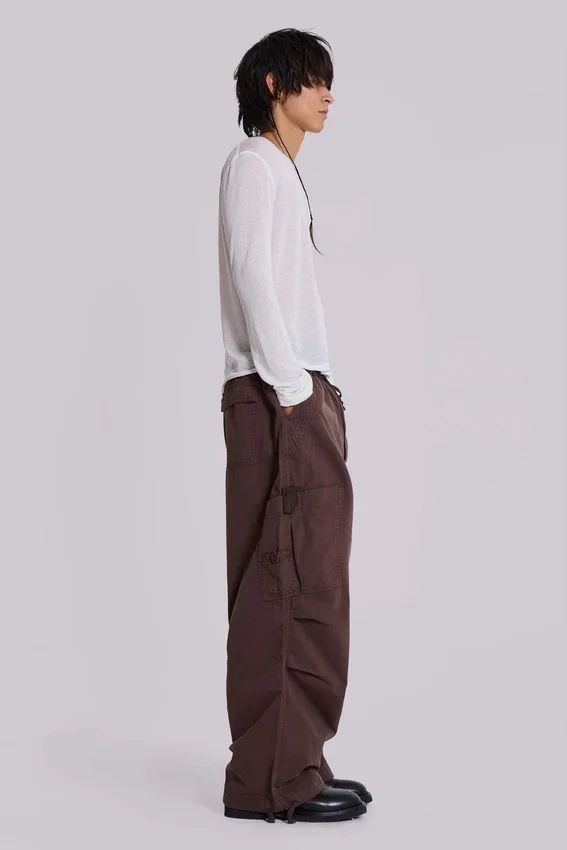 Pantalon cargo « Parachute » marron