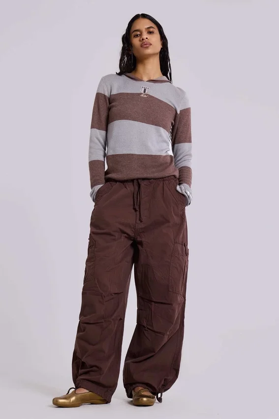 Pantalon cargo « Parachute » marron