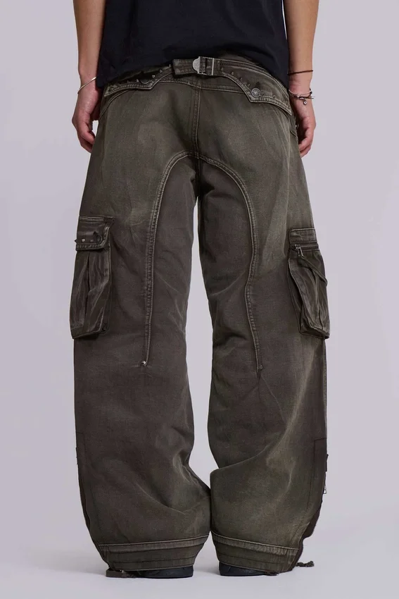 Pantalon cargo « Trooper » kaki délavé
