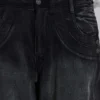 Pantalon cargo « Trooper » noir délavé au soleil
