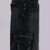 Pantalon cargo « Trooper » noir délavé au soleil
