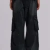 Pantalon cargo « Trooper » noir délavé au soleil