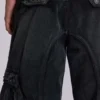 Pantalon cargo « Trooper » noir délavé au soleil