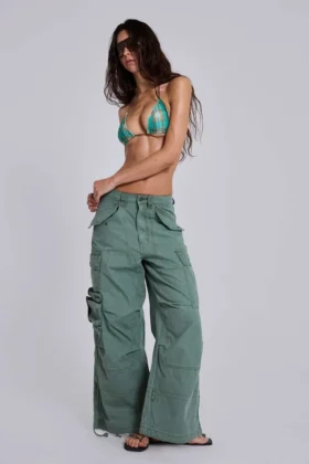 Pantalon cargo utilitaire kaki