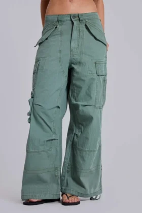 Pantalon cargo utilitaire kaki