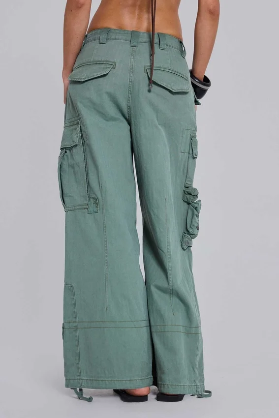 Pantalon cargo utilitaire kaki