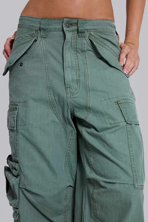 Pantalon cargo utilitaire kaki