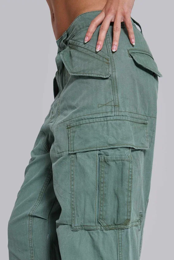 Pantalon cargo utilitaire kaki