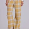Pantalon à carreaux taille basse Vellora