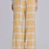 Pantalon à carreaux taille basse Vellora