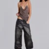 Pantalon Colossus en simili cuir Ash