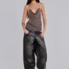 Pantalon Colossus en simili cuir Ash
