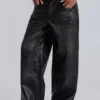 Pantalon Colossus en simili cuir Ash
