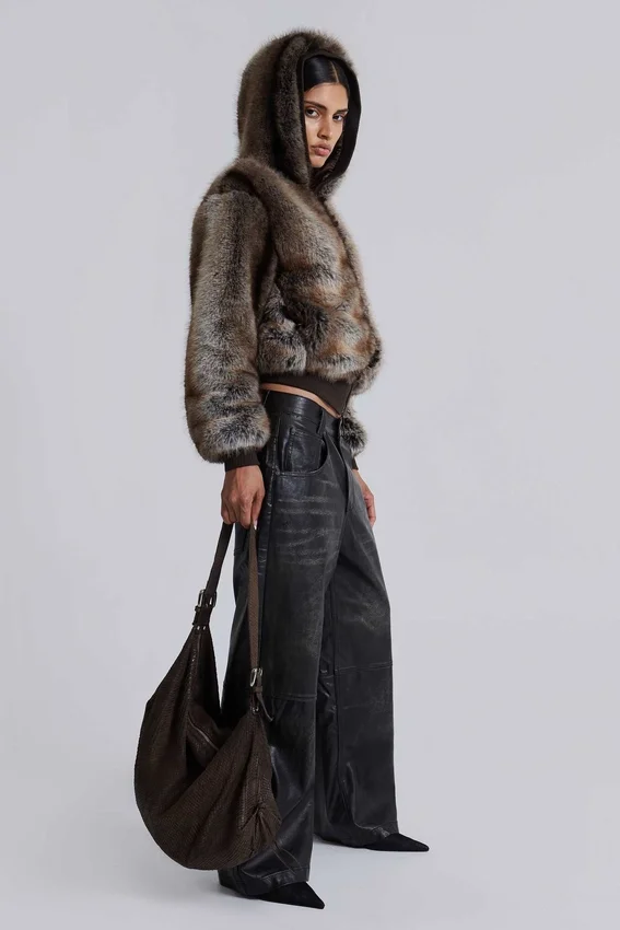 Pantalon Colossus en simili cuir Ash