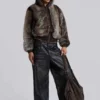 Pantalon Colossus en simili cuir Ash