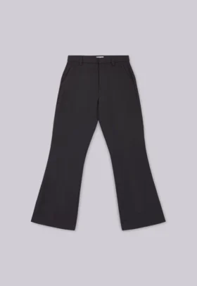 Pantalon de costume bootcut noir à coupe ajustée