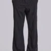 Pantalon de costume bootcut à rayures fines noires