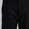 Pantalon de costume droit à rayures fines noires