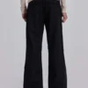 Pantalon de costume droit à rayures fines noires