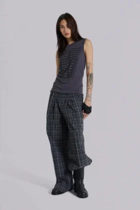 Pantalon de costume Goliath à carreaux noir