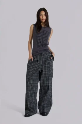 Pantalon de costume Goliath à carreaux noir