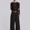 Pantalon de costume Goliath à fines rayures noires