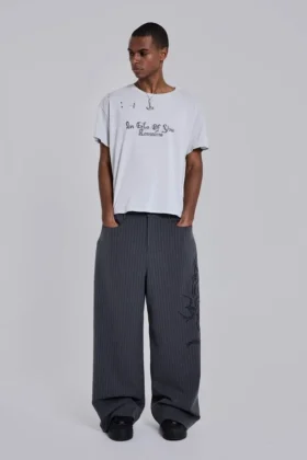 Pantalon de costume Goliath à fines rayures « Tattoo »