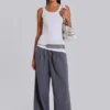 Pantalon de costume Goliath gris clair à fines rayures