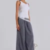 Pantalon de costume Goliath gris clair à fines rayures