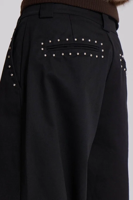 Pantalon de costume Goliath noir clouté