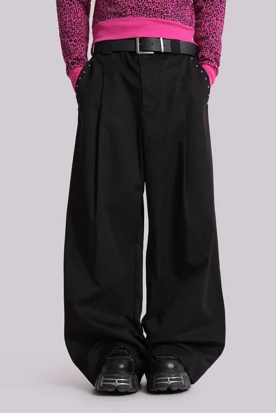 Pantalon de costume Goliath noir clouté