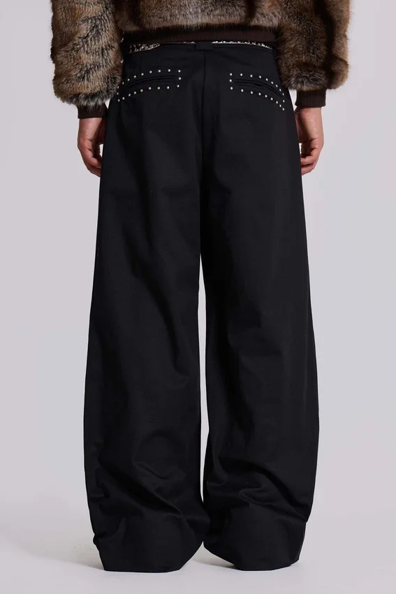 Pantalon de costume Goliath noir clouté