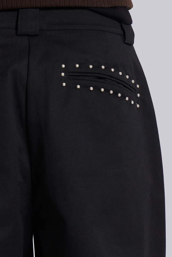 Pantalon de costume Goliath noir clouté