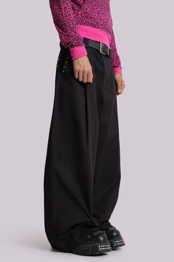 Pantalon de costume Goliath noir clouté