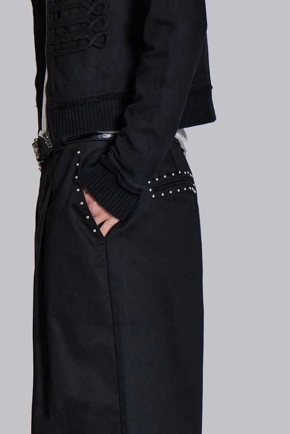 Pantalon de costume Goliath noir clouté