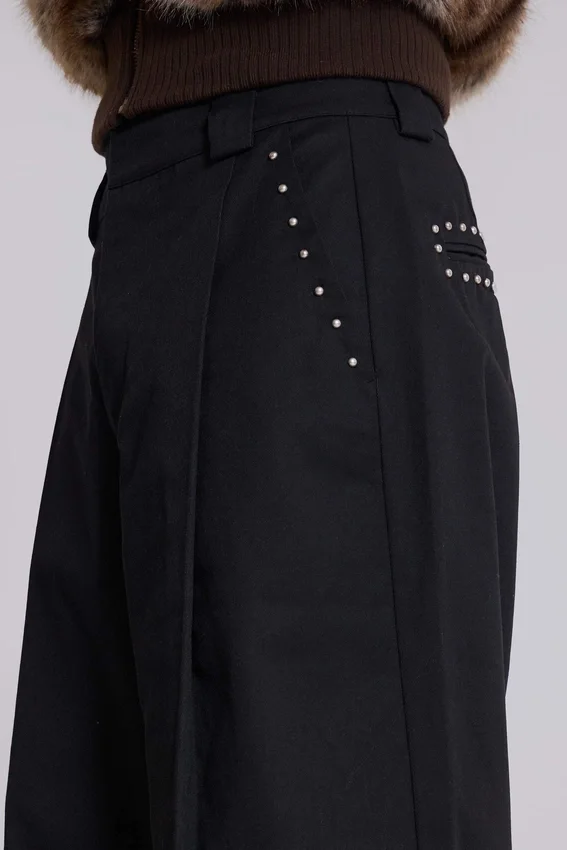 Pantalon de costume Goliath noir clouté
