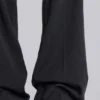 Pantalon de costume gris bootcut à coupe évasée