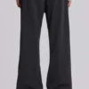 Pantalon de costume gris bootcut à coupe évasée