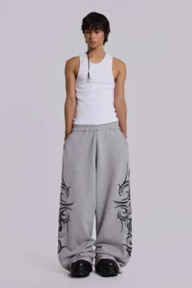 Pantalon de jogging ample « Blade » gris