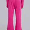 Pantalon de jogging ample à coupe bootcut Cleo, rose