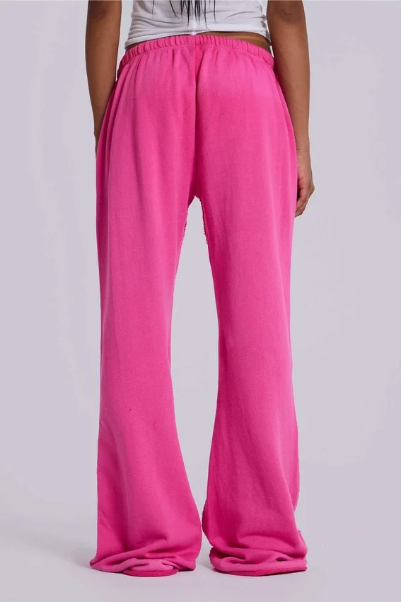 Pantalon de jogging ample à coupe bootcut Cleo, rose