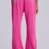 Pantalon de jogging ample à coupe bootcut Cleo, rose