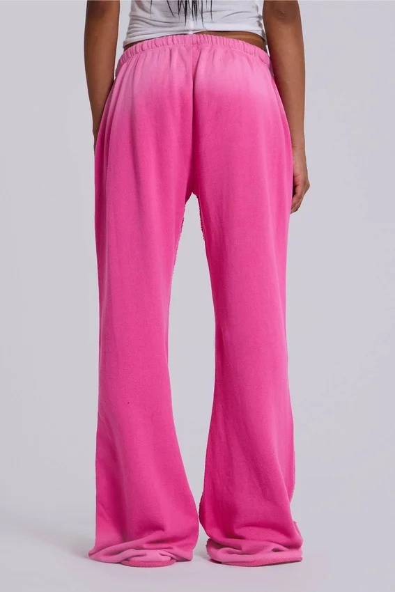 Pantalon de jogging ample à coupe bootcut Cleo, rose
