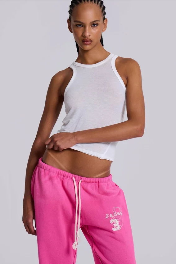 Pantalon de jogging ample à coupe bootcut Cleo, rose