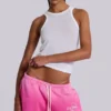 Pantalon de jogging ample à coupe bootcut Cleo, rose