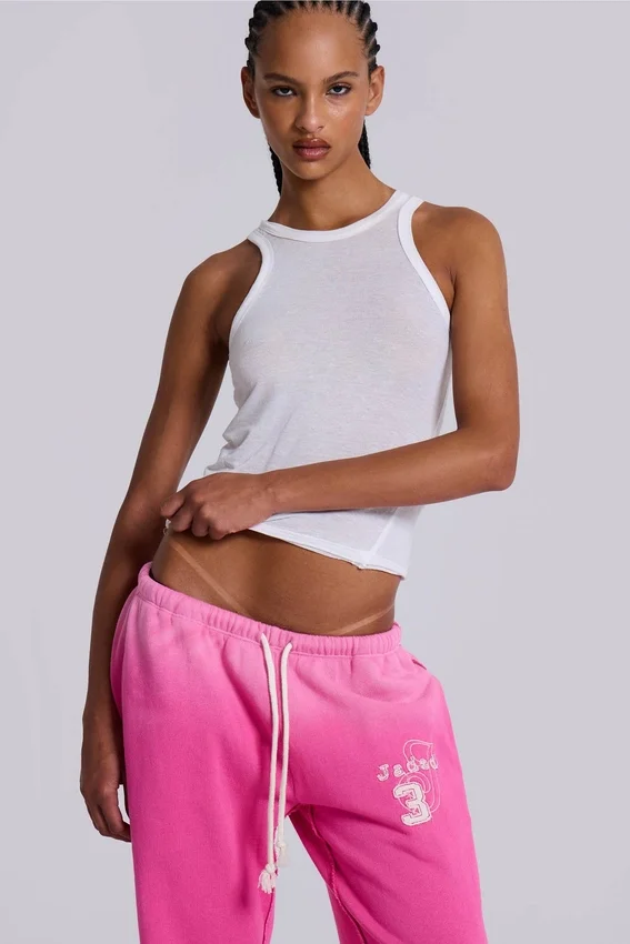 Pantalon de jogging ample à coupe bootcut Cleo, rose