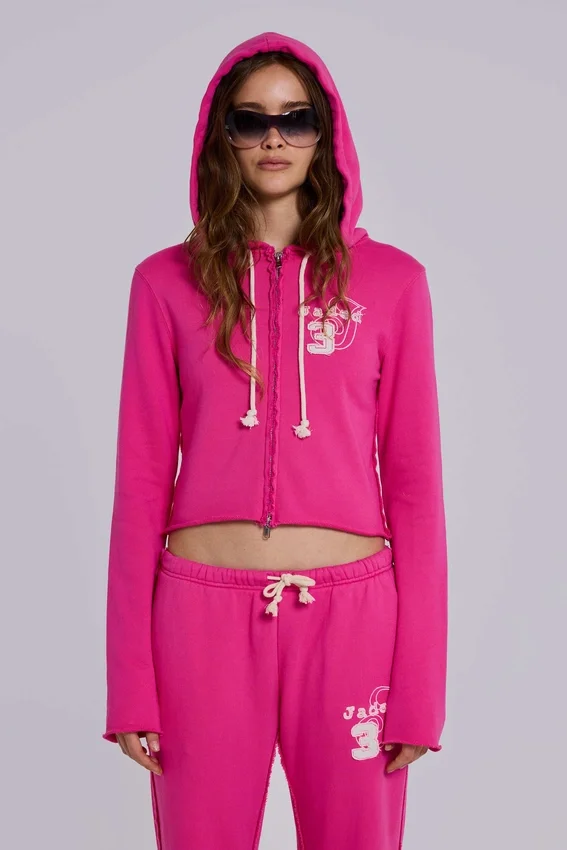 Pantalon de jogging ample à coupe bootcut Cleo, rose