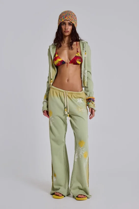 Pantalon de jogging ample à coupe bootcut Cleo Sunfade